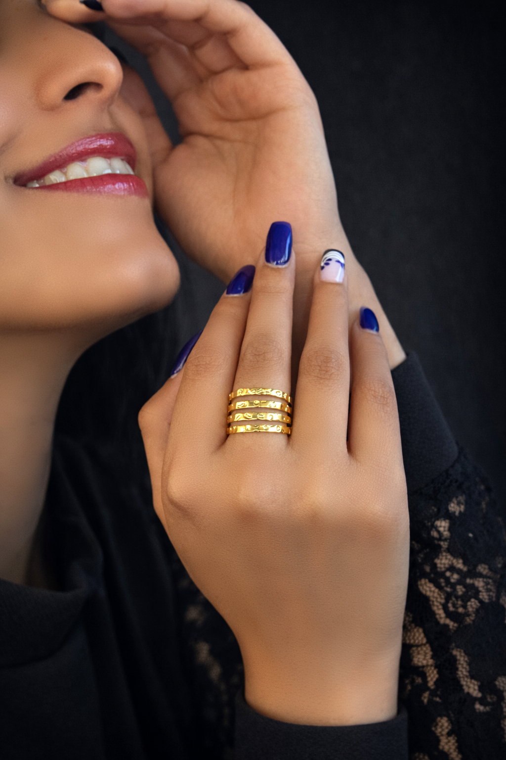 Multi-Layer Textured - Adjustable Ring