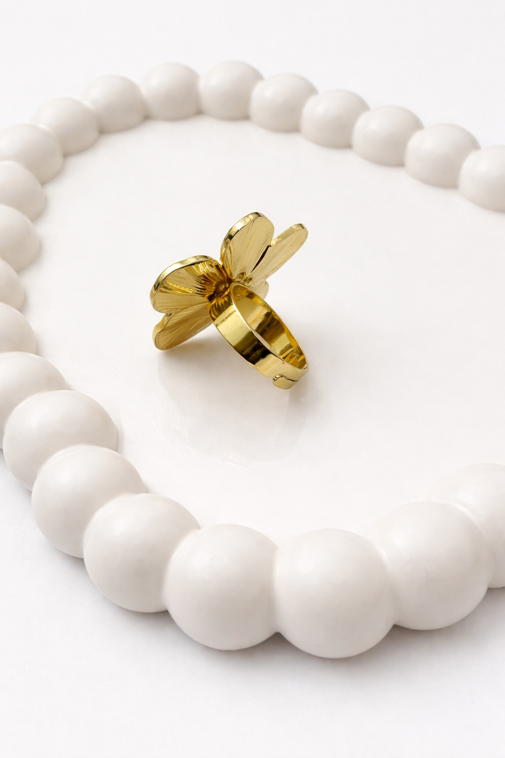 Floral - Adjustable Ring ( Big Flower Statement Ring )