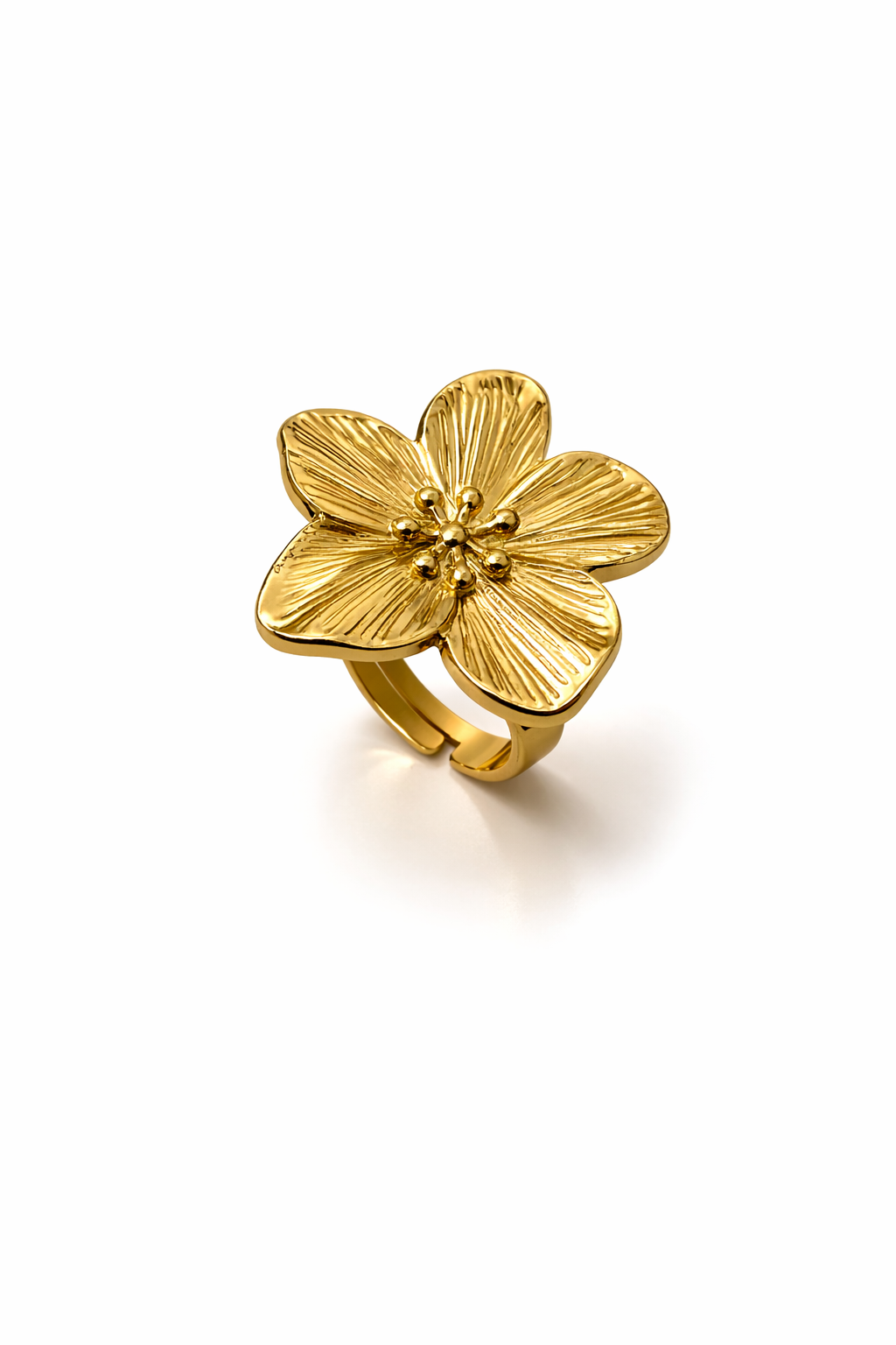 Floral - Adjustable Ring ( Big Flower Statement Ring )
