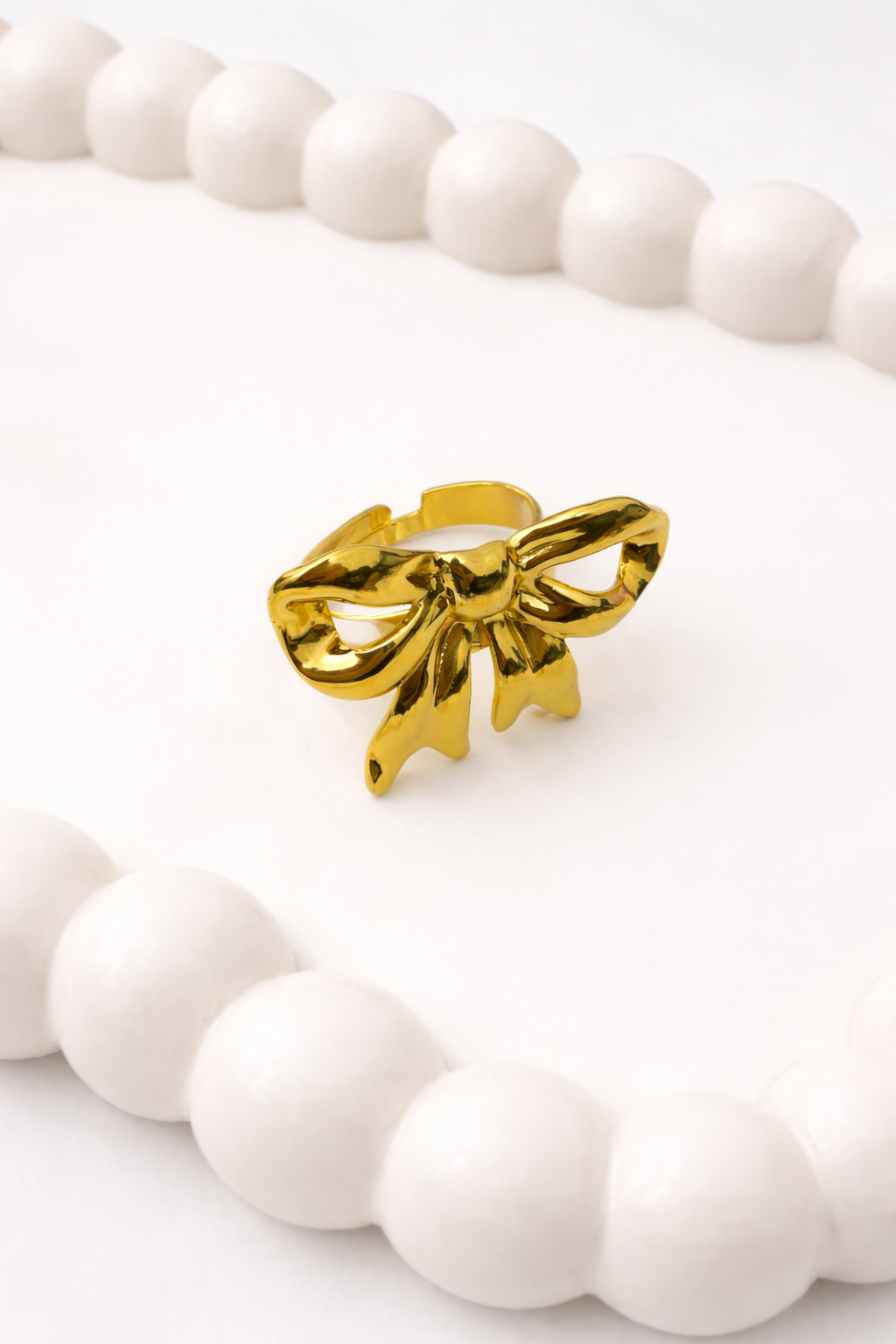 Bow Knot - Adjustable Ring ( Trendy Ribbon Statement Ring )