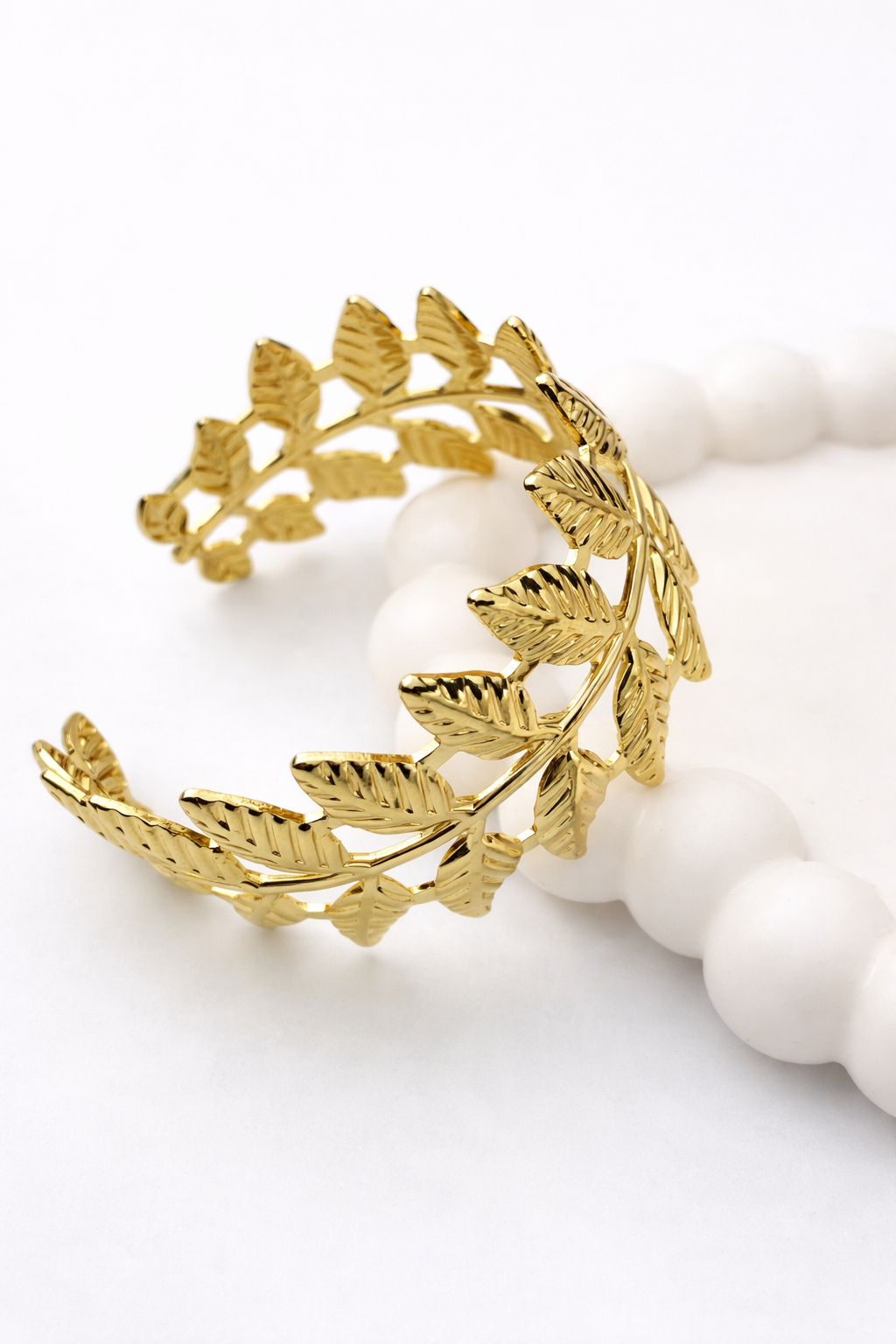 Leaf Vine Cuff Bracelet – Nature Inspired Open Statement Bangle