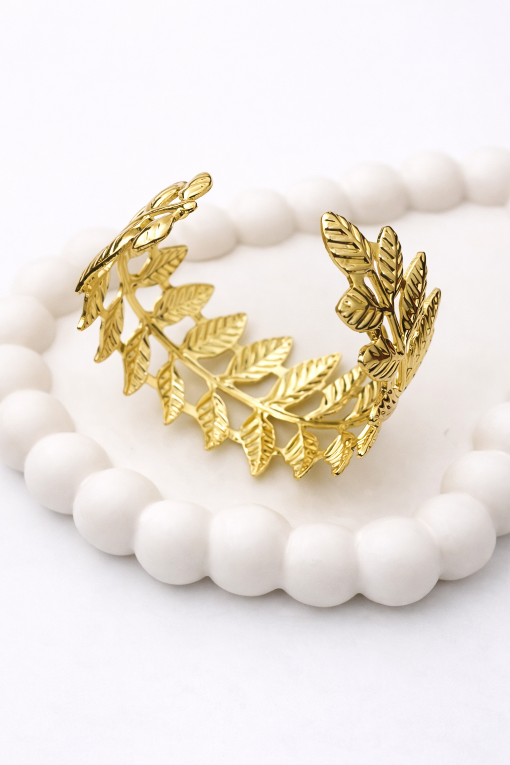 Leaf Vine Cuff Bracelet – Nature Inspired Open Statement Bangle