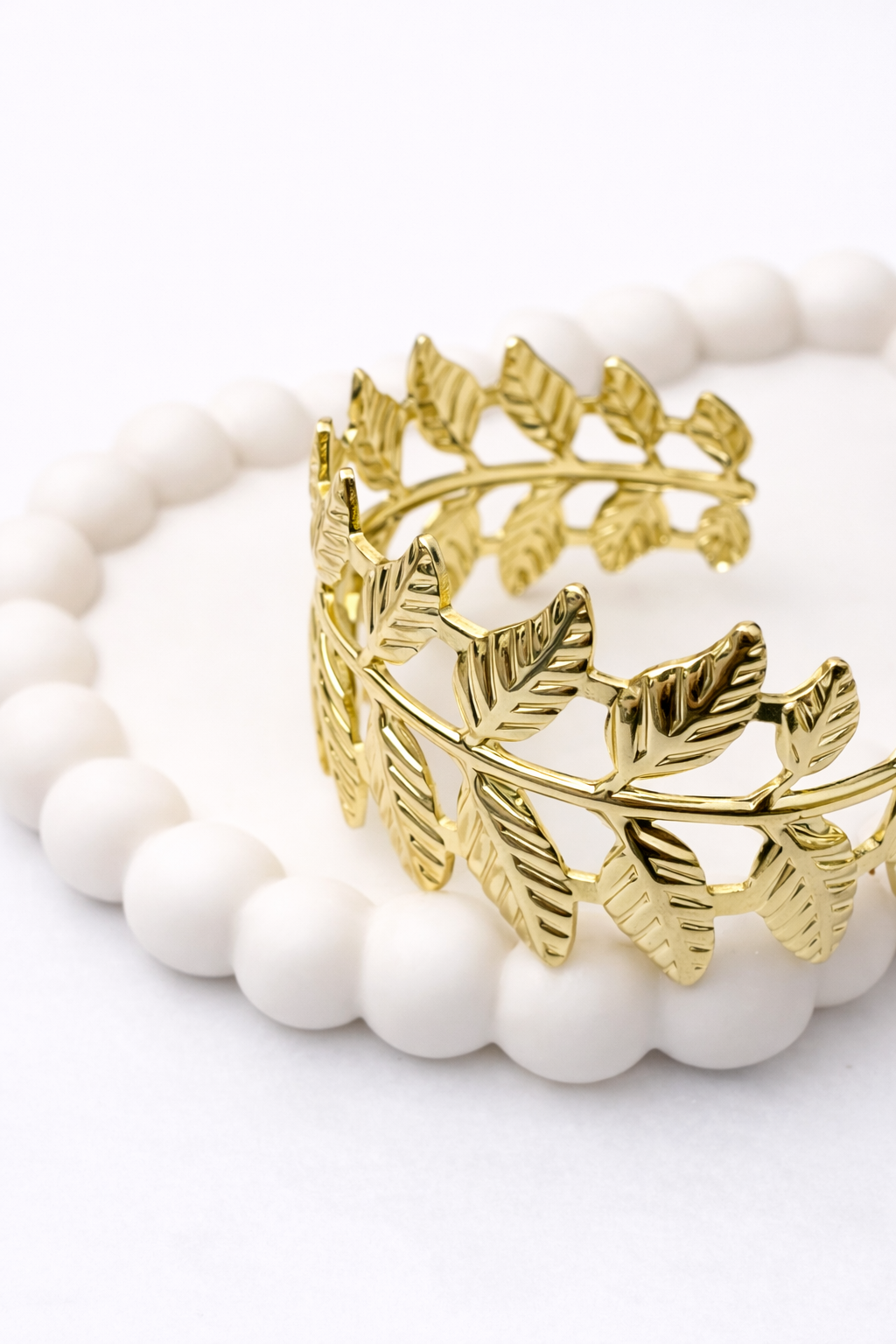 Leaf Vine Cuff Bracelet – Nature Inspired Open Statement Bangle