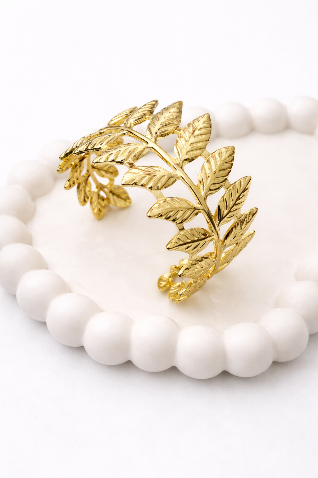 Leaf Vine Cuff Bracelet – Nature Inspired Open Statement Bangle