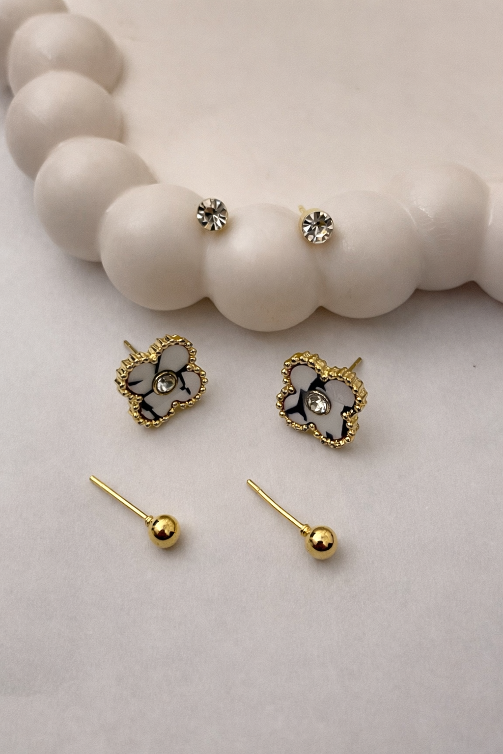Floral Stud Earrings Set – Multi Design Combo Pack