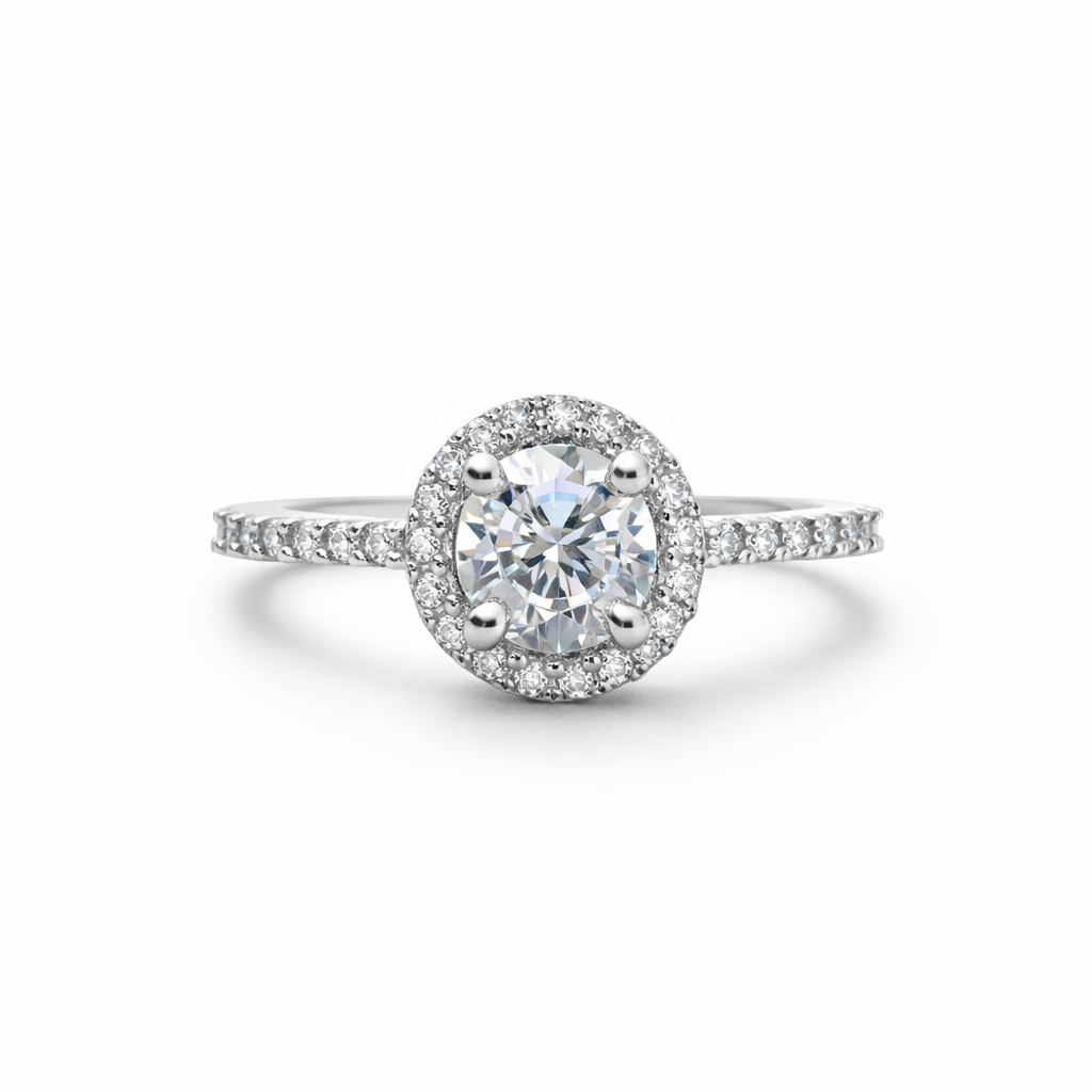 Eternal Spark Silver Halo Ring