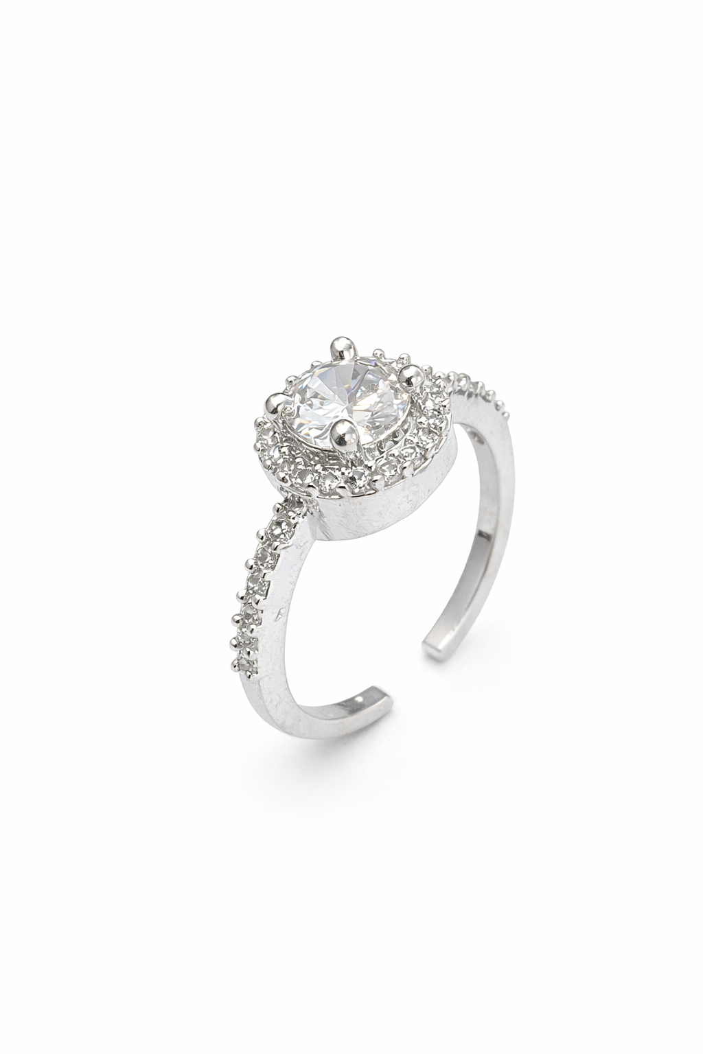 Eternal Spark Silver Halo Ring