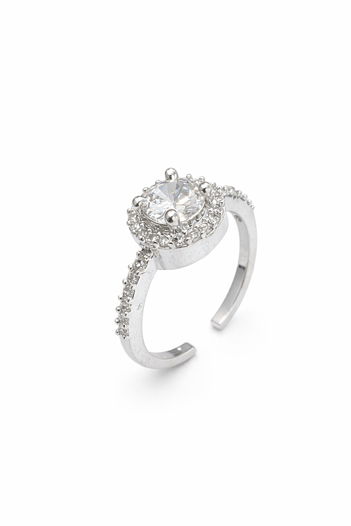 Eternal Spark Silver Halo Ring